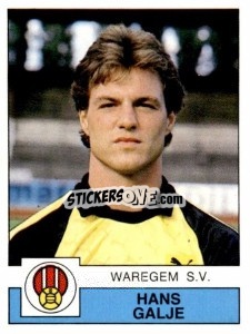 Sticker Hans Galje - Football Belgium 1987-1988 - Panini