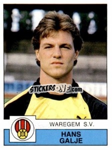 Sticker Hans Galje - Football Belgium 1987-1988 n. 295 - Panini