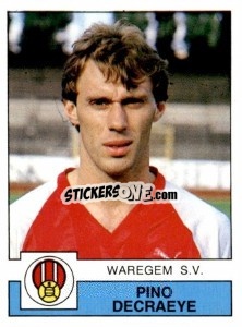 Sticker Pino Decraeye - Football Belgium 1987-1988 - Panini