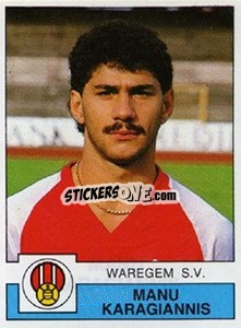 Sticker Manu Karagiannis - Football Belgium 1987-1988 - Panini