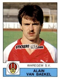 Cromo Alain van Baekel - Football Belgium 1987-1988 - Panini