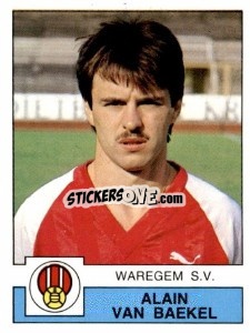 Figurina Alain van Baekel - Football Belgium 1987-1988 - Panini