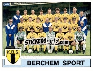 Cromo Berchem Sport (Equipe/Elftal) - Football Belgium 1987-1988 - Panini