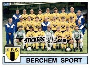 Figurina Berchem Sport (Equipe/Elftal) - Football Belgium 1987-1988 n. 331 - Panini