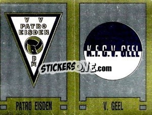 Sticker Patro Eisden - V. Geel  (Armoiries Embleem) - Football Belgium 1987-1988 - Panini