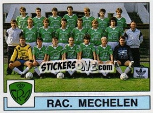 Figurina Rac. Mechelen (Equipe/Elftal) - Football Belgium 1987-1988 - Panini