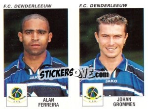 Sticker Alan Ferreira / Johan Grommen - Football Belgium 2000-2001 - Panini