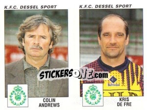 Sticker Colin Andrews / Kris De Fre - Football Belgium 2000-2001 - Panini