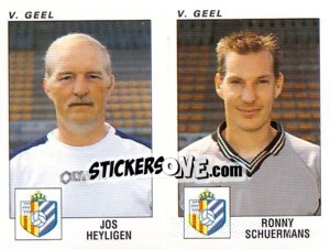 Cromo Jos Heyligen / Ronny Schuermans - Football Belgium 2000-2001 n. 418 - Panini