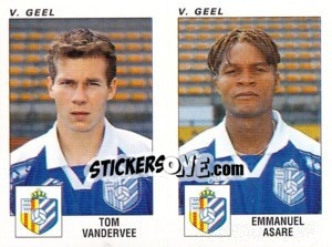 Sticker Tom Vandervee / Emmanuel Asare - Football Belgium 2000-2001 - Panini