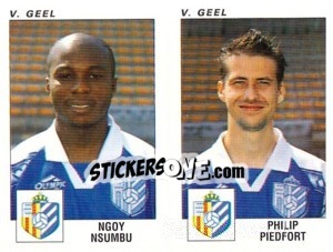 Sticker Ngoy Nsumbu / Philip Piedfort - Football Belgium 2000-2001 - Panini