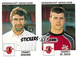 Sticker Franky Dekenne / Thierry De Jonge - Football Belgium 2000-2001 - Panini