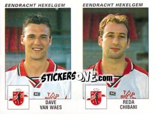 Sticker Dave Van Waes / Reda Chibani - Football Belgium 2000-2001 - Panini