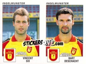 Sticker Vincent Six / Bart Deschacht - Football Belgium 2000-2001 - Panini