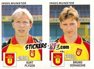 Sticker Kurt Plyson / Bruno Verhaeghe - Football Belgium 2000-2001 - Panini