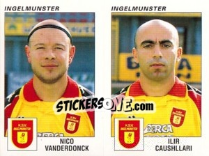 Sticker Nico Vanderdonck / Ilir Caushllari - Football Belgium 2000-2001 - Panini