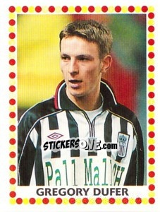 Sticker Gregory Dufer - Football Belgium 2000-2001 - Panini