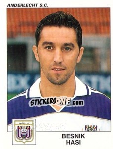 Sticker Besnik Hasi - Football Belgium 2000-2001 - Panini