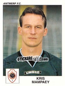 Sticker Kris Mampaey - Football Belgium 2000-2001 - Panini