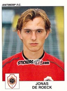 Sticker Jonas De Roeck - Football Belgium 2000-2001 - Panini