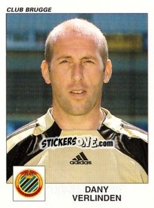 Sticker Dany Verlinden - Football Belgium 2000-2001 n. 90 - Panini