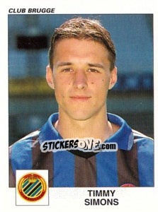 Figurina Timmy Simons - Football Belgium 2000-2001 - Panini
