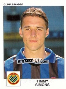 Sticker Timmy Simons - Football Belgium 2000-2001 n. 93 - Panini