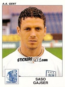 Sticker Saso Gajser - Football Belgium 2000-2001 - Panini