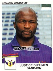 Cromo Justice Djeumen Sandjon - Football Belgium 2000-2001 - Panini