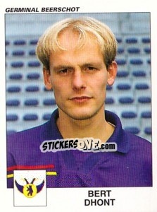 Sticker Bert Dhont - Football Belgium 2000-2001 n. 177 - Panini