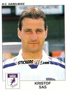 Sticker Kristof Sas - Football Belgium 2000-2001 - Panini