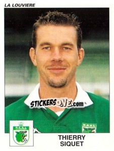 Sticker Thierry Siquet - Football Belgium 2000-2001 n. 212 - Panini