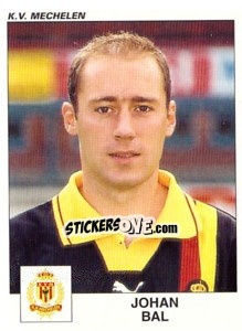 Cromo Johan Bal - Football Belgium 2000-2001 - Panini