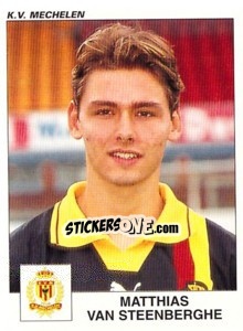 Sticker Matthias Van Steenberghe - Football Belgium 2000-2001 - Panini