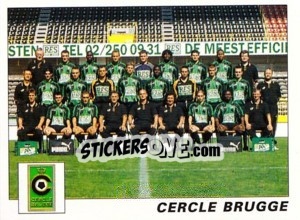 Sticker Cercle Brugge (Elftal-Equipe) - Football Belgium 2000-2001 - Panini