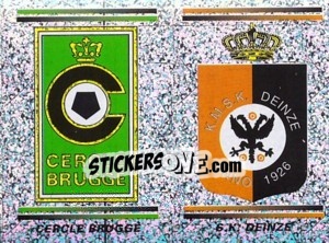 Sticker Cercle Brugge - S.K. Deinze  (Embleem / Armoiries) - Football Belgium 2000-2001 - Panini