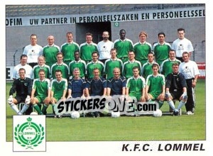 Sticker K.F.C. Lommel (Elftal-Equipe)