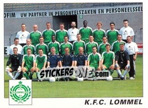Sticker K.F.C. Lommel (Elftal-Equipe) - Football Belgium 2000-2001 n. 381 - Panini