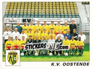 Sticker K.V. Oostende (Elftal-Equipe) - Football Belgium 2000-2001 n. 387 - Panini