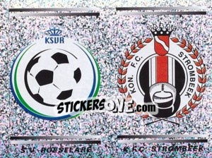 Sticker S.V. Roeselare - K.F.C. Strombeek  (Embleem / Armoiries) - Football Belgium 2000-2001 - Panini