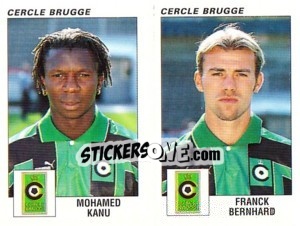 Figurina Mohamed Kanu / Franck Bernhard - Football Belgium 2000-2001 n. 395 - Panini