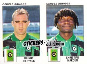 Cromo Johnny Nierynck / Christian Makoun - Football Belgium 2000-2001 - Panini