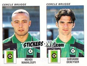 Sticker Mehdi Makhloufi / Giovanni Dekeyser - Football Belgium 2000-2001 - Panini
