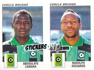 Figurina Abdoulaye Camara / Rodolph Richards - Football Belgium 2000-2001 n. 398 - Panini