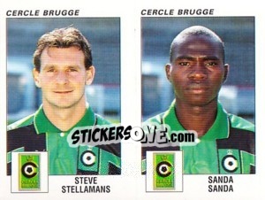 Sticker Steve Stellamans / Sanda Sanda - Football Belgium 2000-2001 n. 399 - Panini