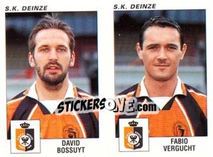 Sticker David Bossuyt / Fabio Vergucht - Football Belgium 2000-2001 n. 405 - Panini