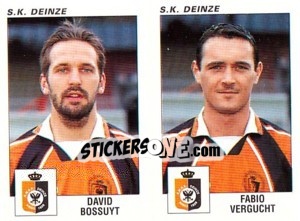 Sticker David Bossuyt / Fabio Vergucht - Football Belgium 2000-2001 - Panini