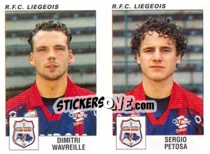 Sticker Dimitri Wavreille / Sergio Petosa - Football Belgium 2000-2001 - Panini