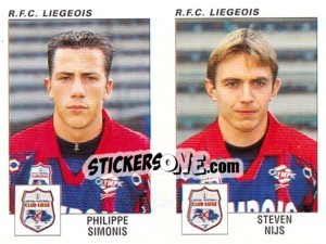 Figurina Philippe Simonis / Steven Nijs - Football Belgium 2000-2001 - Panini
