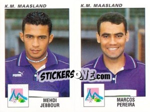 Sticker Mehdi Jebbour / Marcos Pereira - Football Belgium 2000-2001 - Panini